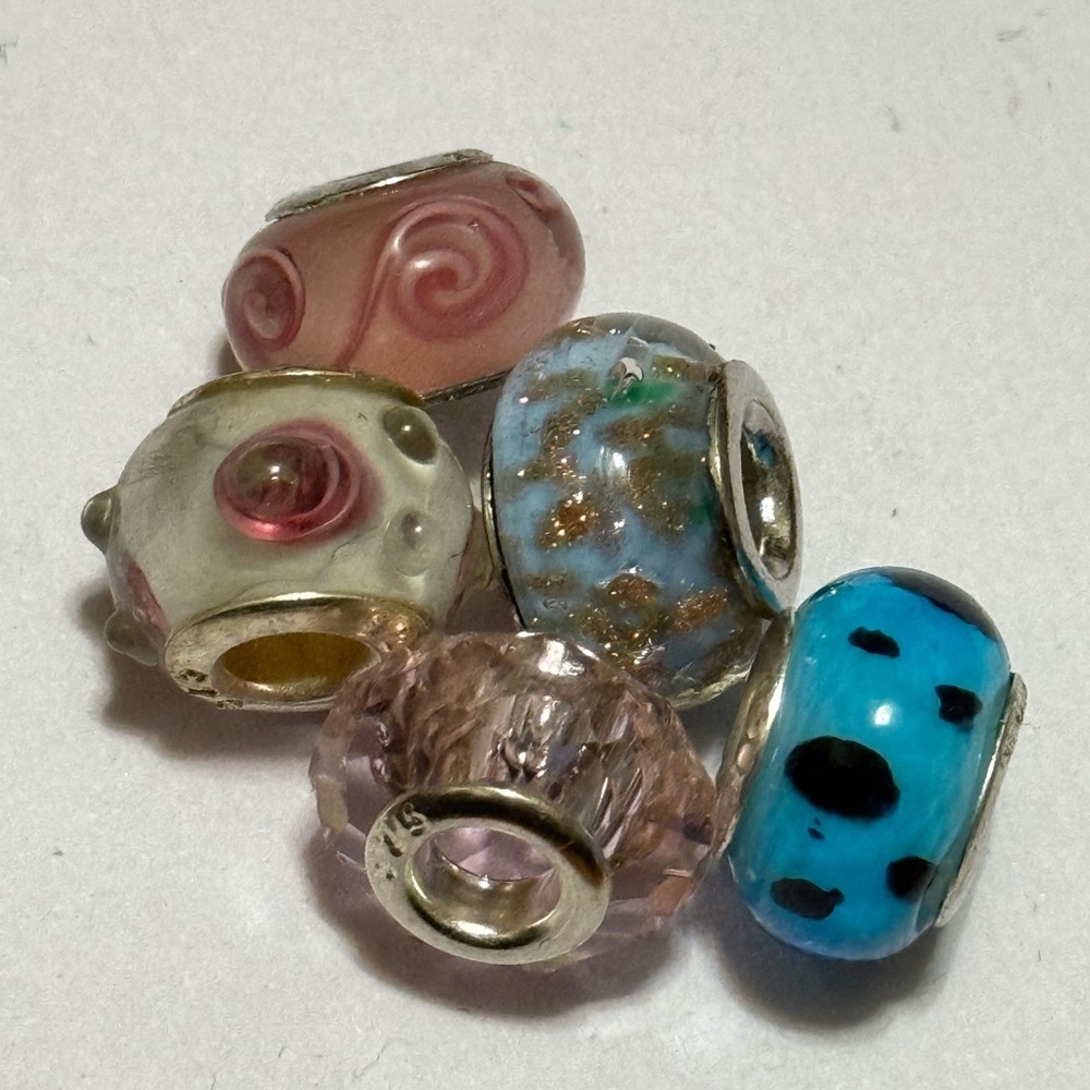 Sterling silver 925 beautiful Charm beads preowned set - Picture 3 of 10
